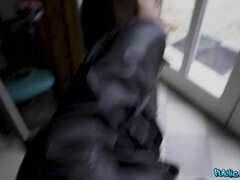 Leie, Blasen, Spermaladung, Schwanz, Im freien, Pov, Öffentlich, Zug