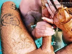 Big cock, German, Handjob, Milf, Natural tits, Pool, Sucking, Teen