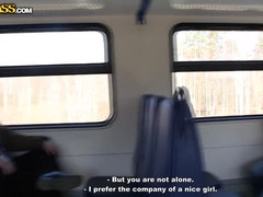 Facial, Pantyhose, Threesome, Train