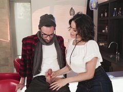 Brooke Sinclaire squeezes massive cock in her tight asshole