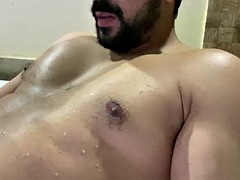 アラブ, デカチン, イく瞬間, ゲイ, 手コキする, ラティーナ, オナニー, 濡れ