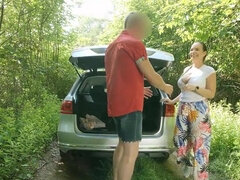 Grosse titten, Blasen, Braunhaarige, Pummelig, Hd, Natürlich, Natürlichen titten, Im freien