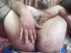 Culo, Culo grande, Consolador, Extremo, Gay, Peludo, Masturbación, Medias largas