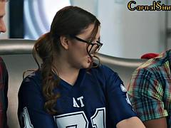 Cunnilingus, Chica, Mamada, Linda, Pequeña, Afeitado, Trio, Tetas