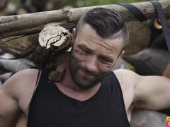 Leie, Tussi, Blondine, Blasen, Vollbusig, Schwarz, Europäisch, Hintern versohlen