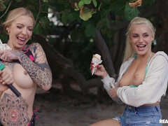 Outdoor group sex orgy with sexy college babes - Spring Break - Aubry Babcock