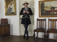 Lola Elle - Lola Plays With Her Smart Uniform As She Slips It All Off