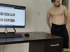 Step Sister Shanaxnow Humps Desk After Cumshot - Horny Latina Teen Moans Loud