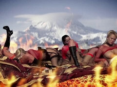 軍人, デカ尻, 乱交, Hd, 巨大, キス, レズビアン, オマンコ