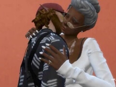 Grosser arsch, Schwarz, Sperma im mund, Filipina, Küssen