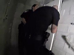 Sexy big tit cop Break-In Attempt Suspect has to smash his w