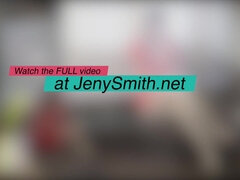 Jeny Smith flashes her tits and pussy to the stranger in office with red mini skirt - Jeny smith