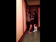 Japanese teen ball kick hard