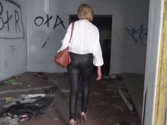 British, Flashing, Heels, Public