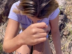 Amateur, Sucer une bite, Couple, Éjaculation interne, Éjaculer dans la bouche, De plein air