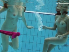 Big tits, Brunette, Hd, Lesbian, Natural tits, Pool, Pussy, Tight