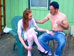 素人, カップル, 娘, レディボーイ, プール, シーメール, ティーン, オッパイの