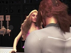 Beautiful blond Teen Shrinks big guy to enlarge her huge boobs - Mini Giantess