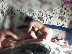Husband receives cheating wife's MMF threesome surprise gift