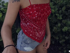 Culo, Polla, Latina, Tetas naturales, Al aire libre, Perforación, Público, Coño
