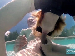 Grosse bite, Sucer une bite, Hard, Hd, Orgasme, Piscine, Public, Suçant