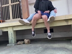 Amateur Japanese Babe Gets Fucked In The Backyard