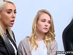 デカパイ, ブロンド, ジーンズ, 小人, 淫乱熟女, 自然山雀, オフィス, オッパイの