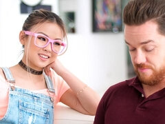 アジア人, お尻, チン, バック, デブ, 手コキする, 剃毛, ティーン