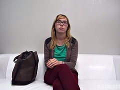 Leie, Blondine, Schwanz, Brille, Pov