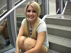Rubia, Mamada, Universidad, Sexo duro, Estudiante, Tetas
