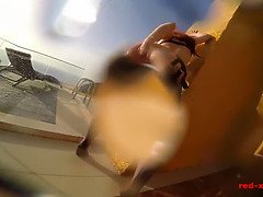 Big tits, British, Cougar, Fingering, Masturbation, Mom, Pool, Stepmom