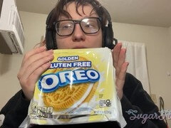 Leie, Braunhaarige, Arzt, Nahrung, Brille, Handschuhe, Latex