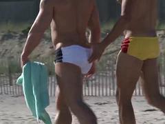 Anal, Playa, Pareja, Gay, Sexo duro, Músculo
