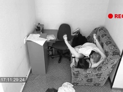 Boss Bangs Married Secretary on Cam - Office Cheating with Russian Teen