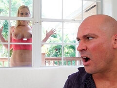 素人, デカ尻, デカチン, デカパイ, ブロンド, フェラチオ, バック, ガリガリ