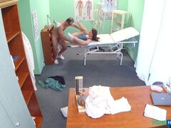 Leie, In den arsch, Blasen, Arzt, Hundestellung, Krankenschwester, Büro, Muschi