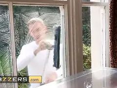 デカチン, デカパイ, フェラチオ, チン, バック, 怪物, 剃毛, 三人