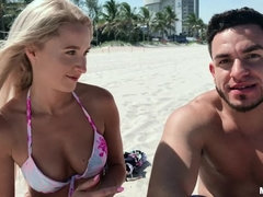 Plage, Queue, En levrette, Français, Léchez, Masturbation, De plein air, Chatte