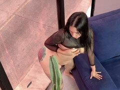 ディルド, 人妻の, オナニー, オーガズム, パンティ, 公共, オッパイの, おもちゃ