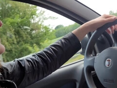 Leie, Auto, Spermaladung, Handjob, Italienisch, Pov, Öffentlich