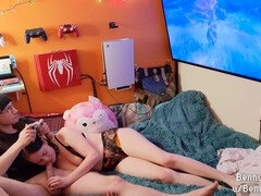 フェラチオ, イく瞬間, ゲーム, 淫乱熟女