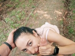 Zwart, Pijpbeurt, Sperma in mond, Kokhalzen, Openbaar