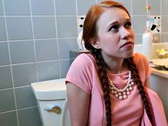 Lieveling, Pijpbeurt, Roodharige vrouw, Tiener, Toilet