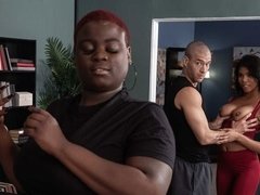 Negro, Morena, Polla, Estilo perrito, Muñeca, Enorme, Afeitado, Tetas