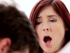 Incroyable, Sucer une bite, Hard, Chatte, Rousse roux, Jarretelles, Se déshabiller, Grande