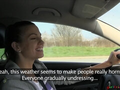 В машине, Дилдо, Подружка, Лесбиянка, Лизание, На природе, Киски, Игрушки