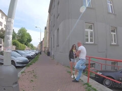 Watch as this amateur chick gets her pussy drilled by a stranger instead of fighting with her spouse