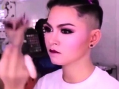 Asian Princess Emo Crossdresser's Vintage Webcam Show