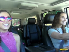 Immoral lesbos Dirty Road Trip smutty adult scene