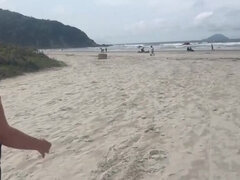 Big Ass Latina in Thong Bikini on Beach - Amateur Outdoor Booty Show